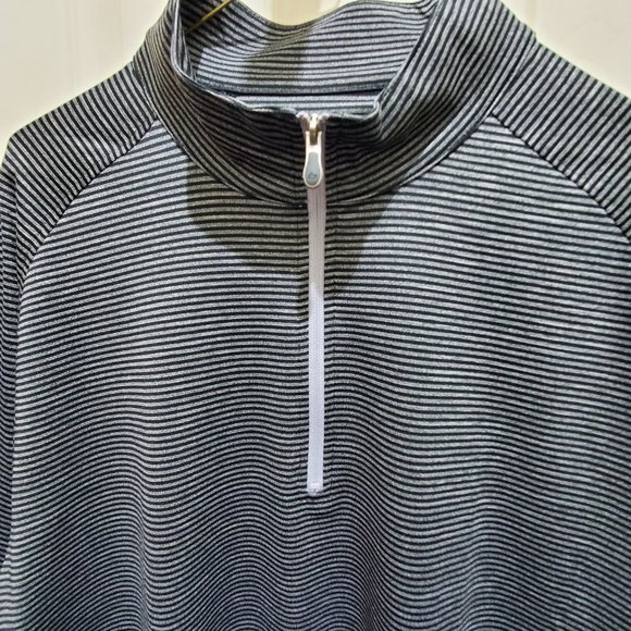 bolle' Golf Thermal Striped Quarter Zip Long Sleeve Pullover Shirt Jacket - Picture 2 of 7